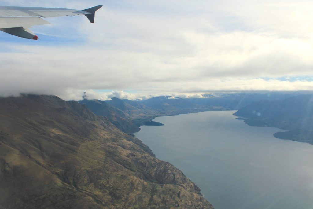Lac Wakatipu vu du ciel